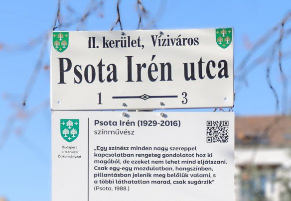 Felavatták a Psota Irén utca tábláit